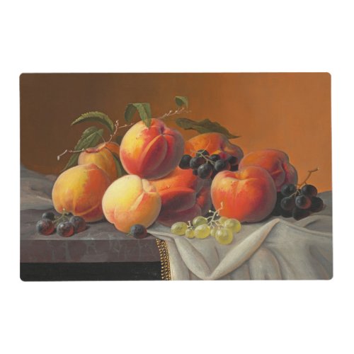 Peaches Grapes and Apples  Placemat