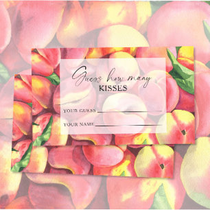 Peaches - guess how many kisses bridal game enclosure card