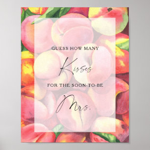 Peaches - How many kisses bridal shower game Poster