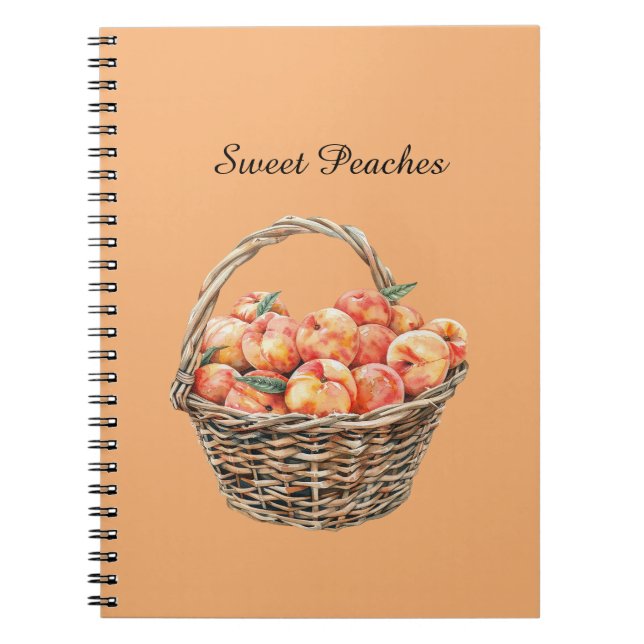 Peaches in a Basket Notebook (Front)