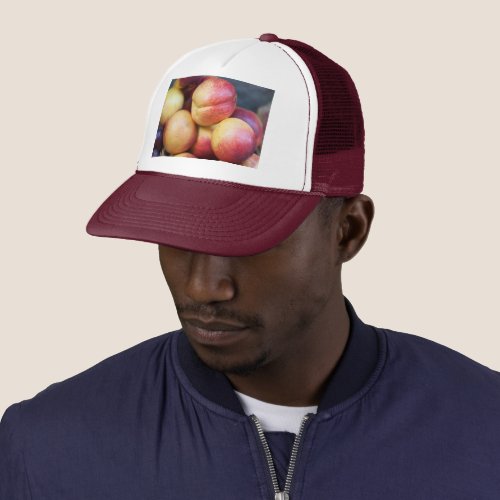 peaches in the basket trucker hat