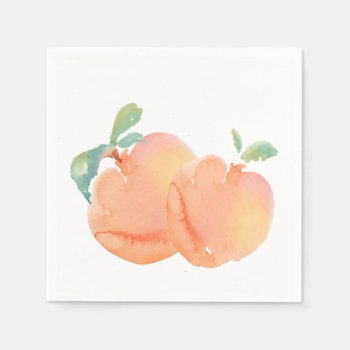 Peaches Napkins by Zazzlemm_Cards at Zazzle