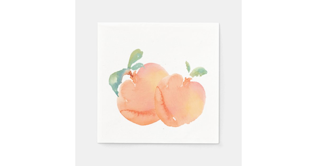 Peaches Napkins Zazzle