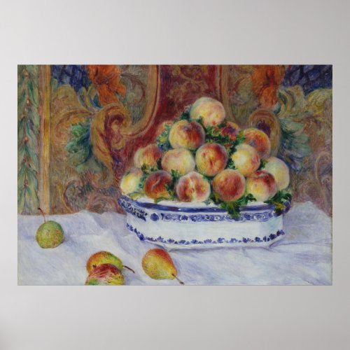 Peaches on Table  Poster