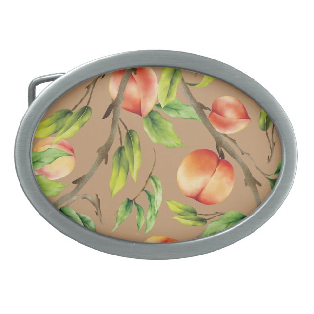 Peaches on the tree belt buckle (Front)