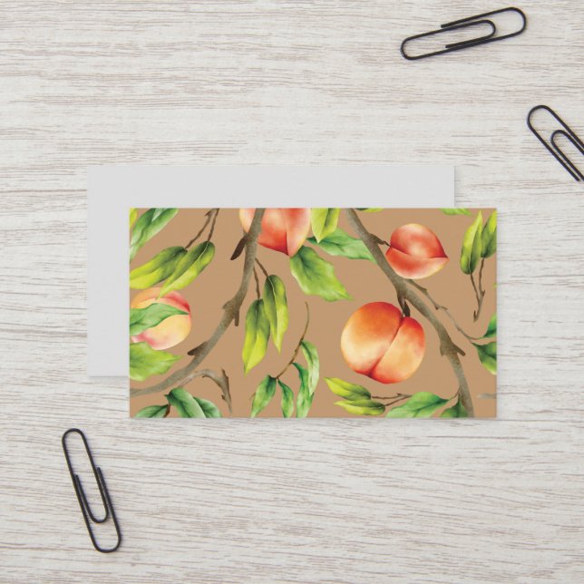 Peaches on the tree business card (Front/Back In Situ)