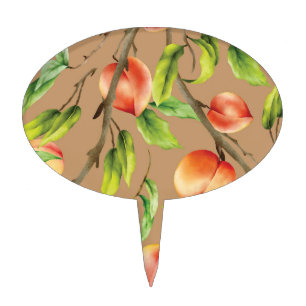 Peaches on the tree cake topper