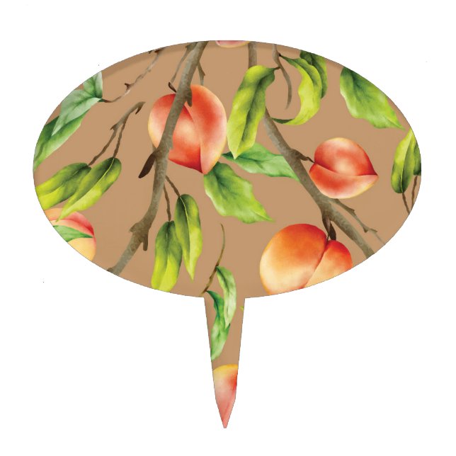 Peaches on the tree cake topper (Front)