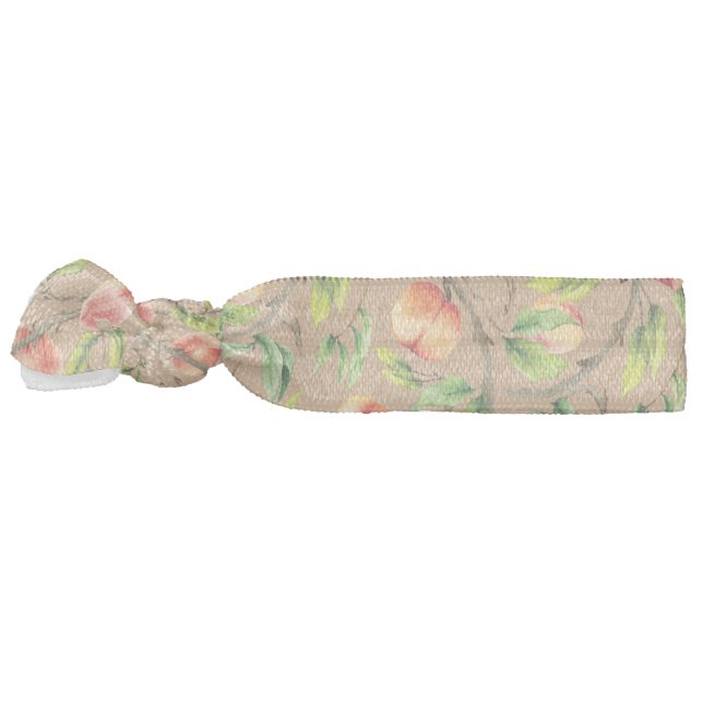 Peaches on the tree elastic hair tie (Left)