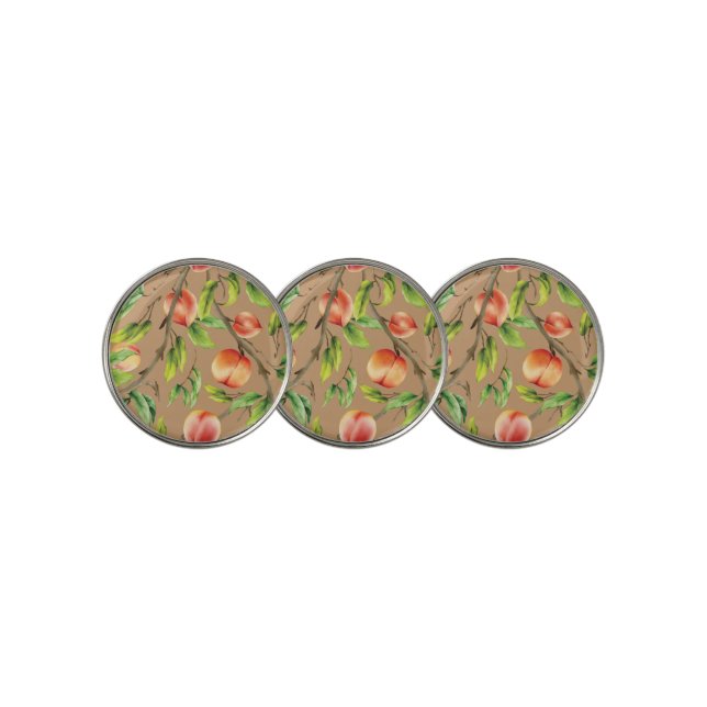 Peaches on the tree golf ball marker (3 Up)