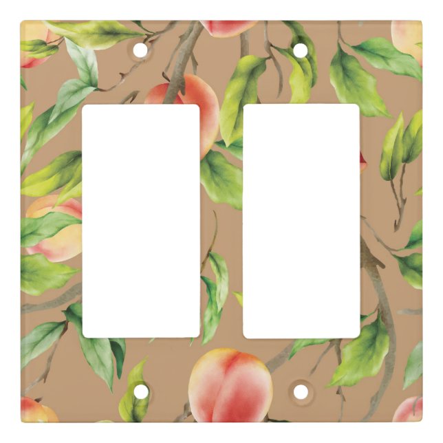 Peaches on the tree light switch cover (Front)
