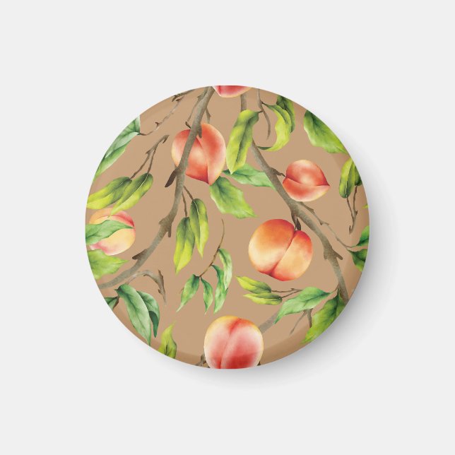 Peaches on the tree magnet (Front)