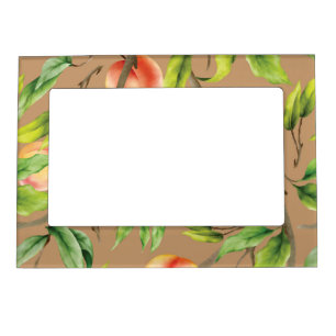 Peaches on the tree magnetic frame
