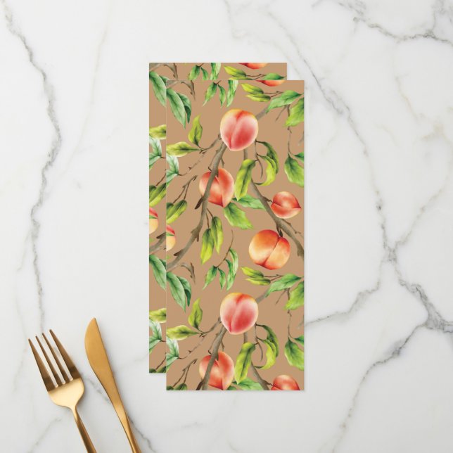 Peaches on the tree menu (Front/Back In Situ)