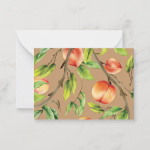Peaches on the tree note card