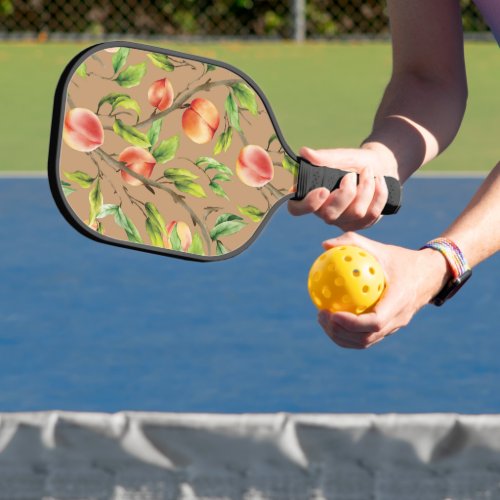 Peaches on the tree pickleball paddle