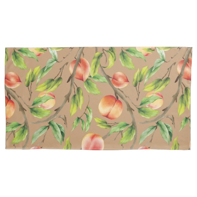 Peaches on the tree pillow case (Front)