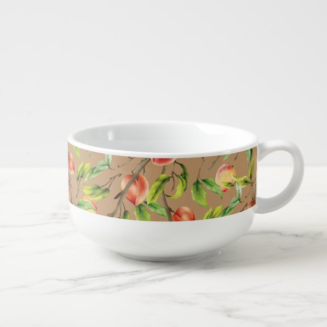 Peaches on the tree soup mug (Left)
