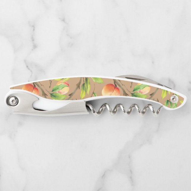 Peaches on the tree waiter's corkscrew (Front)