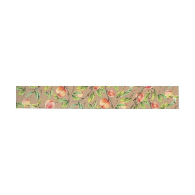 Peaches on the tree wrap around label (Individual)