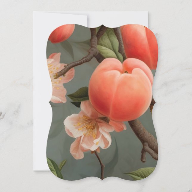 Peaches on Vine Note Card (Front)