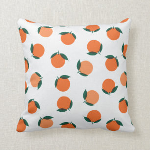 Peaches & Oranges Throw Pillow