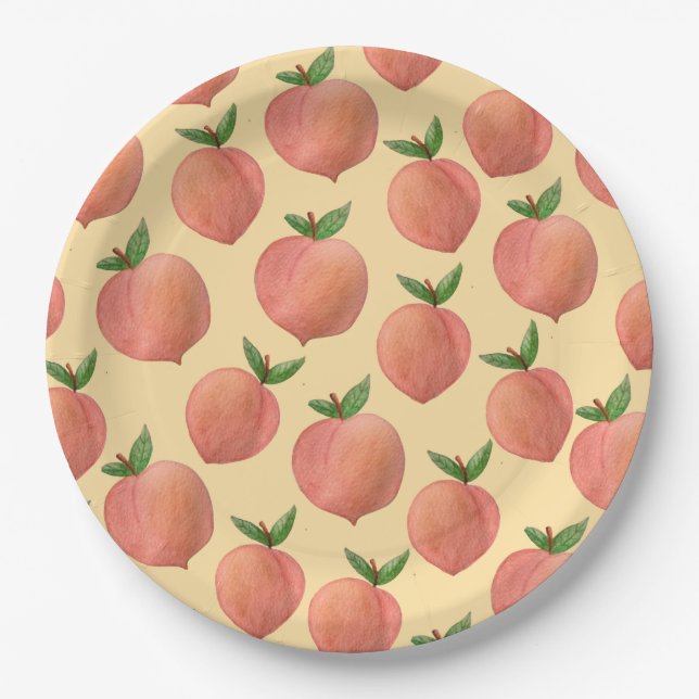 Peaches Paper Plates (Front)