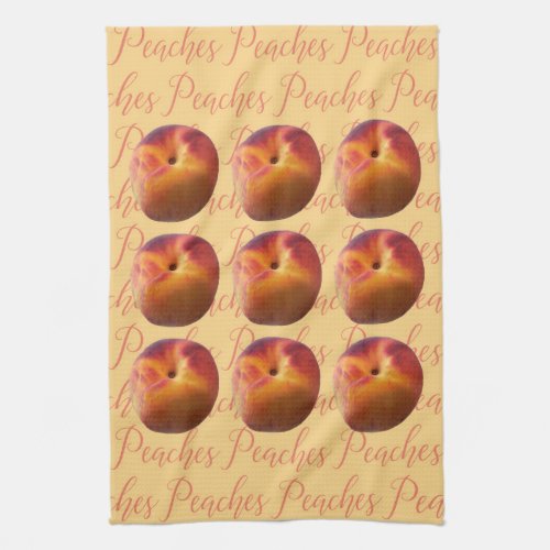 Peaches Peaches Peaches Kitchen Towel