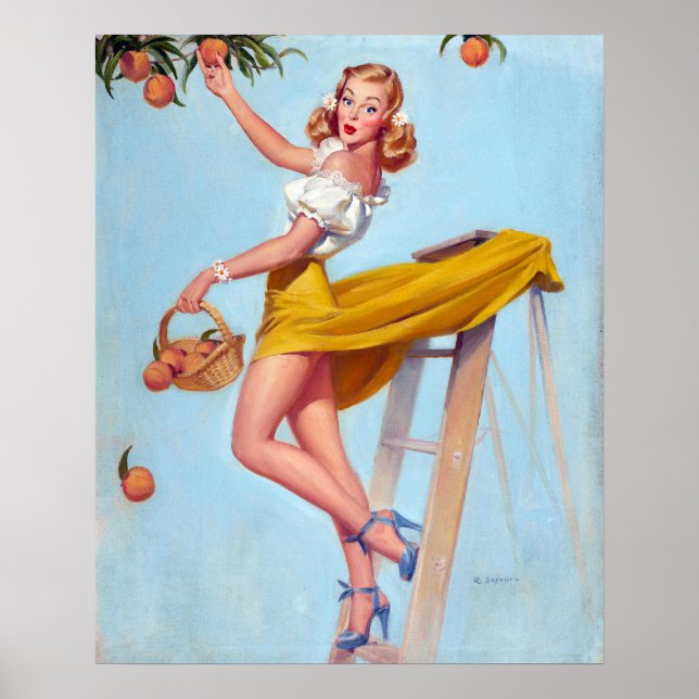Peaches Pin Up Poster (Front)
