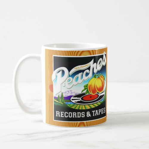 Peaches Records  Tapes Coffee Mug