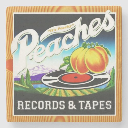 Peaches Records  Tapes Stone Coaster