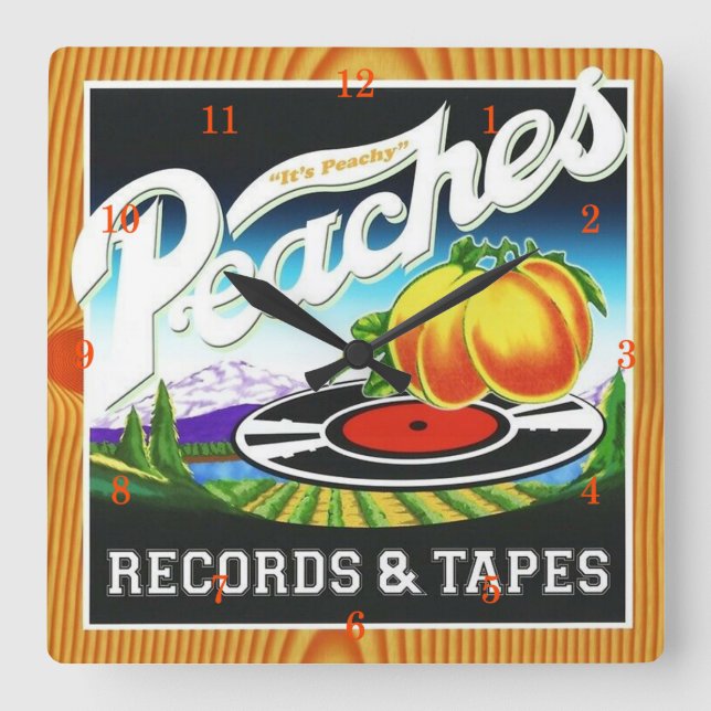 Peaches Records & Tapes Wall Clock (Front)