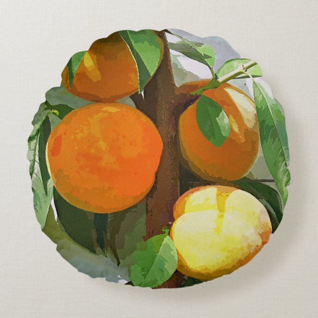 PEACHES ROUND PILLOW (Front)