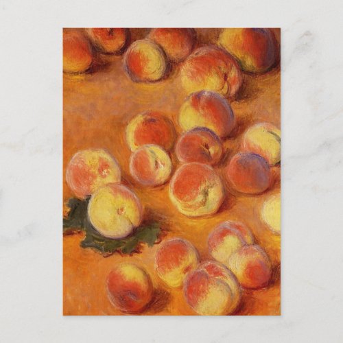 Peaches Still Life Claude Monet Postcard