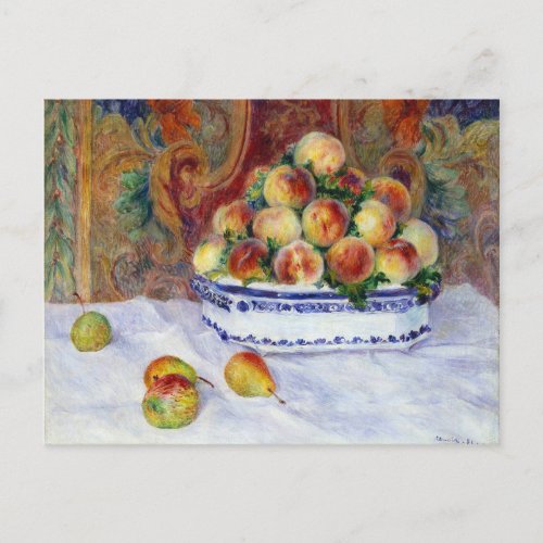Peaches Still Life Pierre_Auguste Renoir Postcard