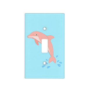 Peaches the Pink Dolphin Light Switch Cover