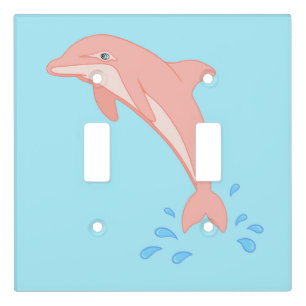 Peaches the Pink Dolphin Light Switch Cover