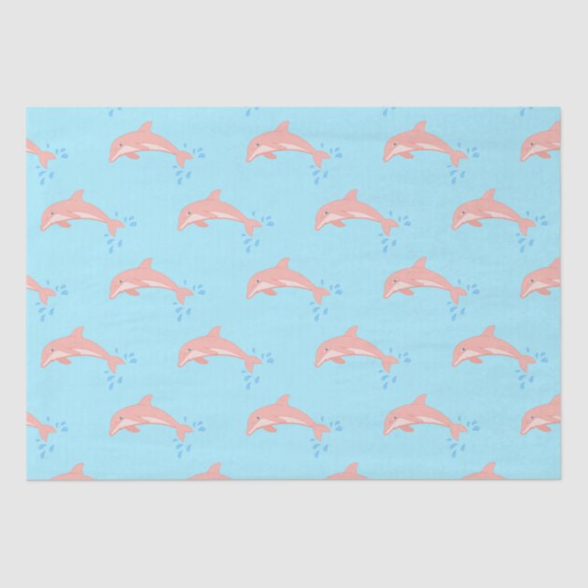 Peaches the Pink Dolphin Tissue Paper (Front)