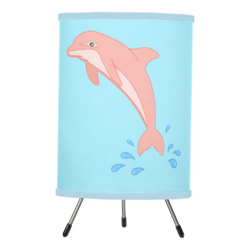 Peaches the Pink Dolphin Tripod Lamp