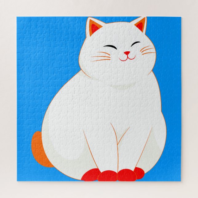 Peaches, the Smiling Cat Jigsaw Puzzle (Vertical)