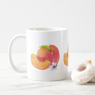 Peaches Watercolor Mug
