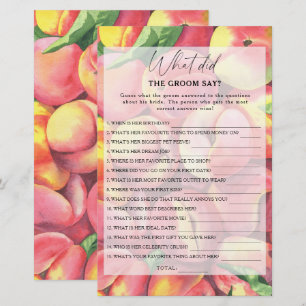 Peaches - What did the groom say bridal game