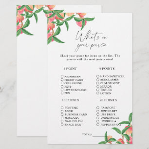 Peaches - What's in your purse game