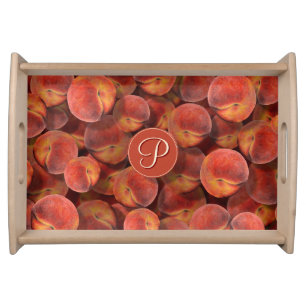 Peaches Wooden Serving Tray