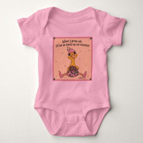 Peachick Fancy like Mommy Baby Bodysuit