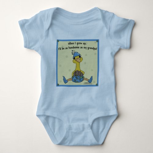 Peachick Handsome like Grandpa Baby Bodysuit