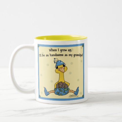 Peachick Handsome like Grandpa Two_Tone Coffee Mug