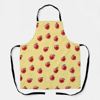 Peachify Apples Gingham Apron