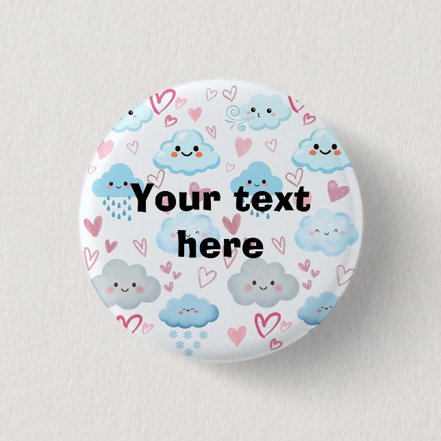 Peachify Dreamy Clouds Button (Front)