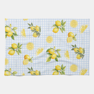 Peachify Lemon Gingham Kitchen Towel